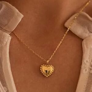 Mama & Me Puff Heart Necklace Set main image 0